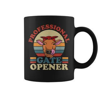 Professional Gate Opener Funny Dairy Cow Farm Coffee Mug | Mazezy