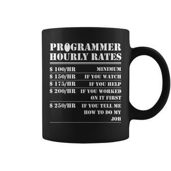 Programmer Hourly Rate Funny It Support Coder Labor Gifts Coffee Mug | Mazezy
