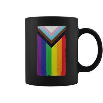 Progress Pride Flag Lgbtq Rainbow Coffee Mug | Mazezy