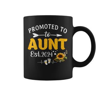 Promoted To Aunt 2024 First Time New Aunt Coffee Mug - Seseable