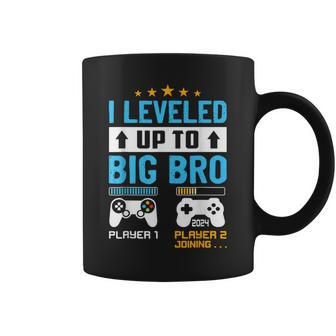 Promoted To Big Bro 2024 Leveled Up To Big Brother Est 2024 Coffee Mug - Thegiftio UK