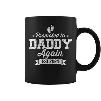 Promoted To Daddy 2024 Again Fathers Day Soon To Be Dad Coffee Mug - Monsterry UK