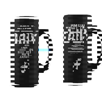 Promoted To Daddy Est 2024 New Dad First Daddy Coffee Mug - Thegiftio