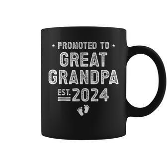 Promoted To Great Grandpa 2024 Soon To Be Great Grandpa Coffee Mug | Mazezy