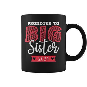 Promoted To Big Sister 2024 Announcement Kids Toddler Girls Gifts For Sister Funny Gifts Coffee Mug | Mazezy