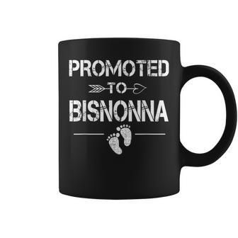 Promoted To Bisnonna Italian Baby Shower Great Grandma Gift Coffee Mug | Mazezy