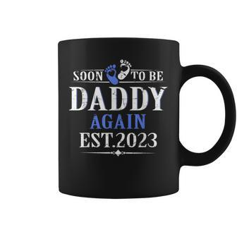 Promoted To Daddy Again 2023 Soon To Be Dad Again Coffee Mug - Thegiftio UK