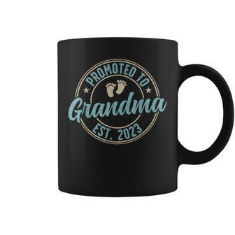 Promoted To Grandma 2023 Funny First Time Grandma To Be Coffee Mug - Seseable