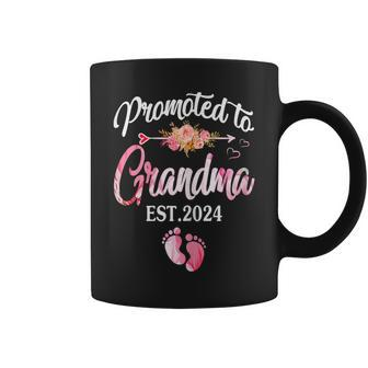 Promoted To Grandma 2024 First Time New Grandma Pregnancy Gift For Womens Coffee Mug | Mazezy