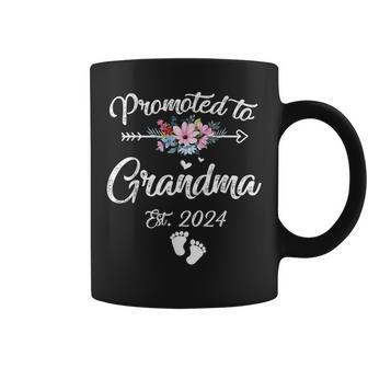 Promoted To Grandma 2024 First Time New Grandma Pregnancy Gifts For Grandma Funny Gifts Coffee Mug | Mazezy