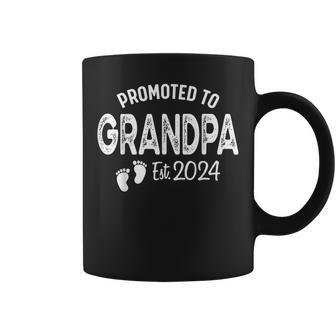 Promoted To Grandpa 2024 Soon To Be Granddad Funny New Dad Coffee Mug - Thegiftio UK