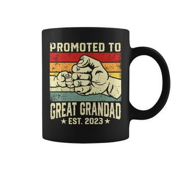 Promoted To Great Grandad Est 2023 Vintage New Dad Funny Gifts For Dad Coffee Mug | Mazezy CA