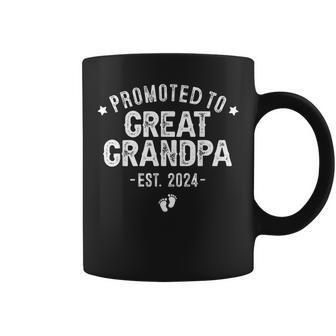 Promoted To Great Grandpa 2024 Soon To Be Great Grandfather Coffee Mug - Seseable