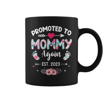 Promoted To Mommy Again 2023 Soon To Be New Mom Pregnancy Coffee Mug | Mazezy CA