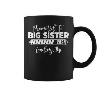Promoted To Sister Est 2024 Funny Pregnancy Announcement Gifts For Sister Funny Gifts Coffee Mug | Mazezy