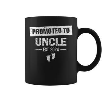 Promoted To Uncle 2024 Soon To Be Uncle Funny New Dad Gift For Mens Coffee Mug - Thegiftio UK