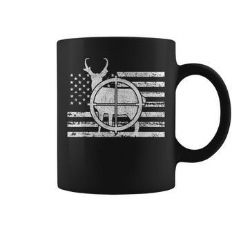 Pronghorn Hunter American Flag Patriotic Hunting Coffee Mug | Mazezy