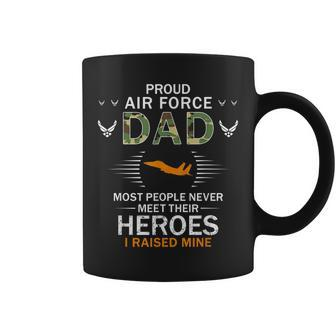 Proud Air Force Dad I Raised My Heroes Camouflage Army Gift For Mens Coffee Mug | Mazezy