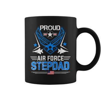 Proud Air Force Stepdad Veteran Pride Gifts Coffee Mug | Mazezy