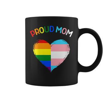Proud Ally Lgbtq Transgender Proud Mom | Proud Trans Mom Coffee Mug | Mazezy