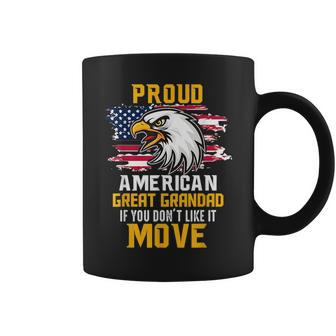 Proud American Great Grandad Patriotic Patriotic Funny Gifts Coffee Mug | Mazezy