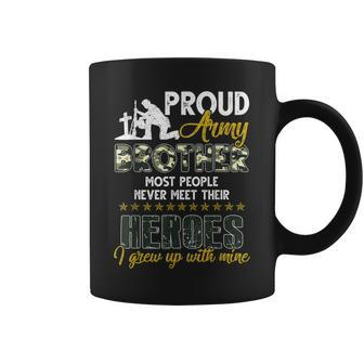Proud Army Brother American Soldier Veteran Army Hero Gift Gift For Mens Coffee Mug | Mazezy