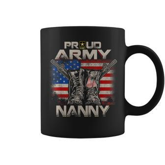 Proud Army Nanny America Flag Us Military Pride Coffee Mug | Mazezy
