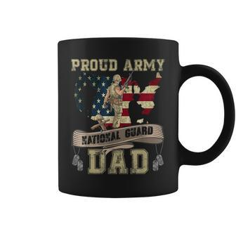 Proud Army National Guard Dad Us Flag Military Father Coffee Mug | Mazezy