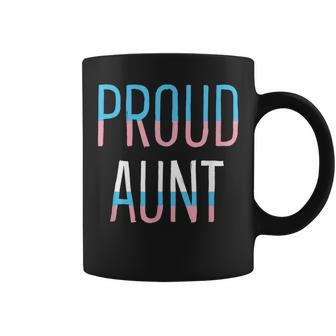 Proud Aunt Lgbtq Transgender Trans Pride Flag Coffee Mug | Mazezy