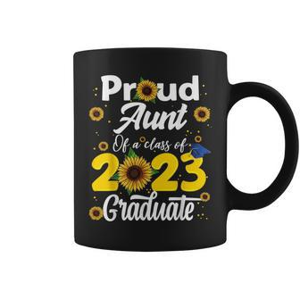 Proud Aunt Of A Class Of 2023 Graduate Graduation Sunflower Coffee Mug | Mazezy