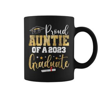 Proud Auntie Of A 2023 Graduate Class Senior Graduation Coffee Mug - Seseable