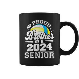 Proud Brother Of A 2024 Senior Graduate Volleyball Senior 24 Coffee Mug - Thegiftio UK