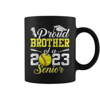 Proud Brother Of A Class Of 2023 Graduate Softball Coffee Mug - Thegiftio UK