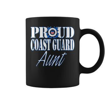Proud Coast Guard Aunt Us Military Women Funny Military Gifts Coffee Mug | Mazezy