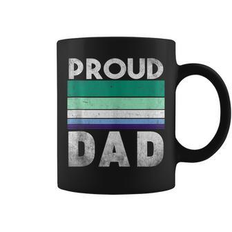 Proud Dad Mlm Pride Lgbt Ally Funny Gay Male Mlm Flag Coffee Mug | Mazezy