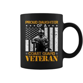 Proud Daughter Of A Coast Guard Veteran Veteran Gift Veteran Funny Gifts Coffee Mug | Mazezy