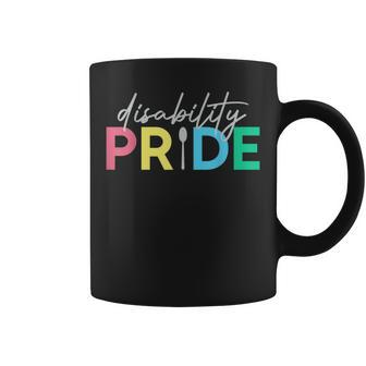 Proud Disabled Disability Pride Month Awareness Men Women Pride Month Funny Designs Funny Gifts Coffee Mug | Mazezy