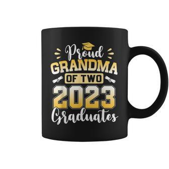 Proud Grandma Of Two 2023 Graduates Class Of 2023 Senior Coffee Mug | Mazezy