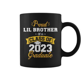 Proud Lil Brother Class Of 2023 Graduate Senior Graduation Coffee Mug - Seseable