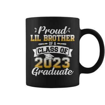 Proud Lil Brother Of A Class Of 2023 Graduate For Graduation Coffee Mug - Thegiftio UK