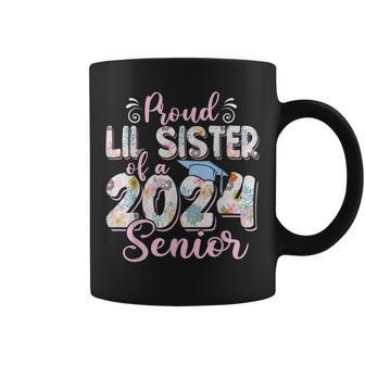 Proud Lil Sister Of A Class Of 2024 Senior Graduation 24 Coffee Mug - Thegiftio UK