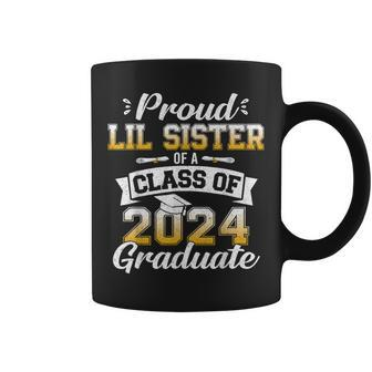 Proud Lil Sister Of A Class Of 2024 Graduate For Graduation Coffee Mug | Mazezy