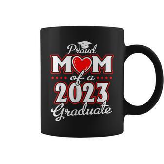 Proud Mom Of A Class Of 2023 Graduate Senior 23 Heart Family Coffee Mug | Mazezy
