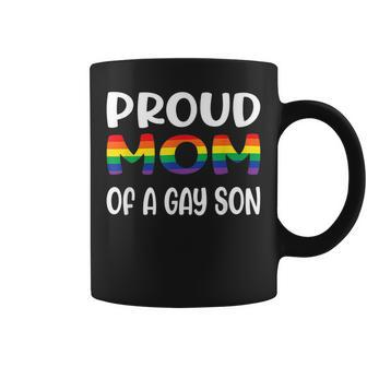 Proud Mom Of A Gay Son Gay Pride Lgbt Mothers Day Idea Coffee Mug | Mazezy