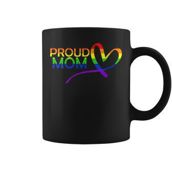 Proud Mom Queer Pride Equality Lgbtq Parent Rainbow Lgbt Coffee Mug | Mazezy