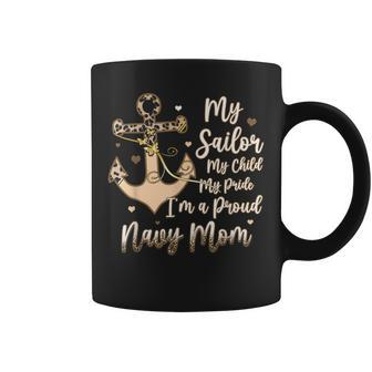 Proud Navy Mother For Moms Of Sailors Proud-Mom Navy Family Coffee Mug - Seseable
