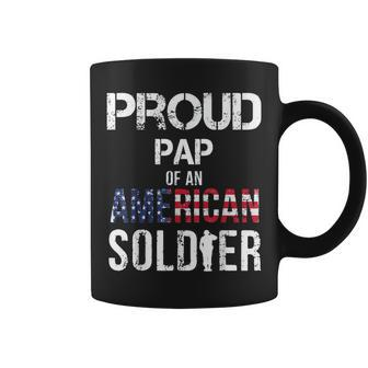 Proud Pap Of A Soldier Army Family Gift Veteran Day Coffee Mug | Mazezy