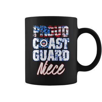 Proud Patriotic Usa Coast Guard Niece Usa Flag Women Patriotic Funny Gifts Coffee Mug | Mazezy