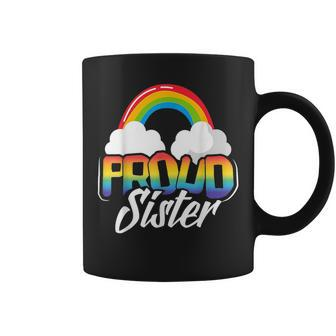 Proud Sister Gay Pride Month Rainbow Lgbt Sibling Family Coffee Mug | Mazezy