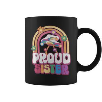 Proud Sister Rainbow Sibling Gay Pride Ally Lgbt Pride Month Coffee Mug | Mazezy